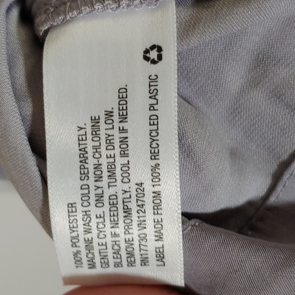 Prologue Lilac Gray Long Sleeve V-Neck Pullover Blouse Polyester Top Size XXL - Picture 4 of 6